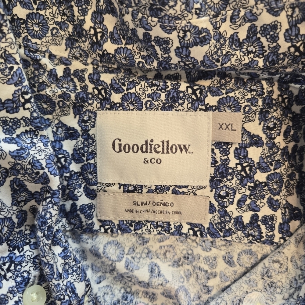 Goodfellow & Co Navy Floral Shirt - Picture 3 of 8